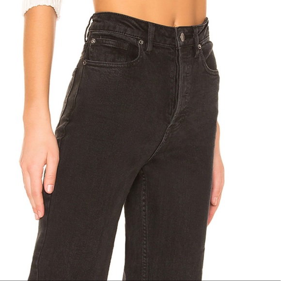 NWT Free People 25 black high waisted Wide Leg - Picture 6 of 10